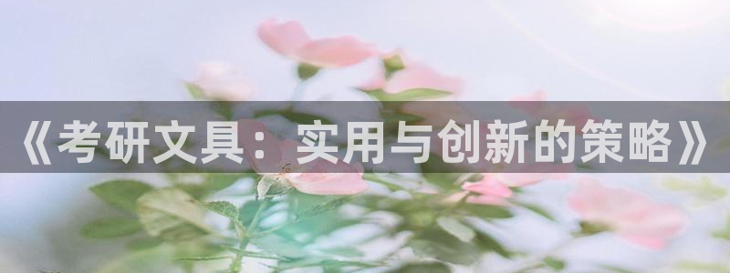 九游会公司介绍：《考研文具：实用与创新的