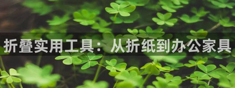九游会最新官网ag：折叠实用工具：从折纸