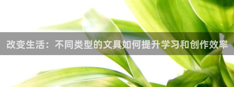 九游会j 9：改变生活：不同类型的文具如