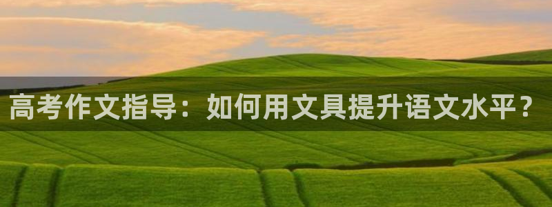 九游会怎么打不开了：高考作文指导：如何用